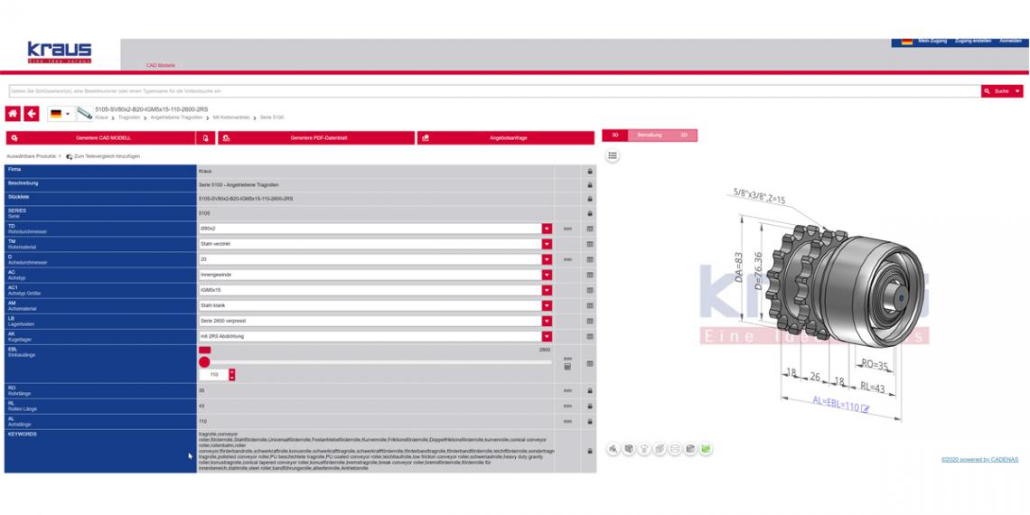 Cadenas Tragrollen Konfigurator 2